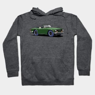 Triumph TR6 Car in green Hoodie